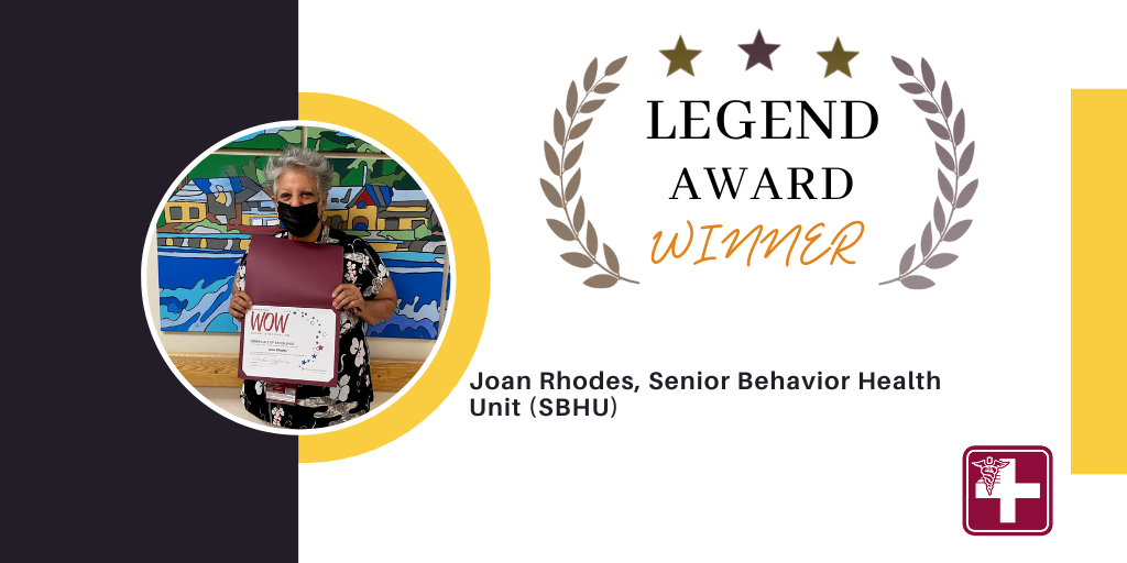 Congratulations to the Roxborough Memorial Hospitals WOW Legend Recognition Award Recipient