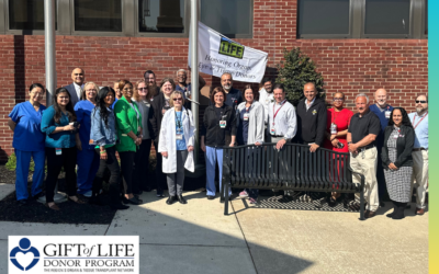 Roxborough Memorial Hospital Honors Donor Heroes with a Flag Raising During National Donate Life Month in April